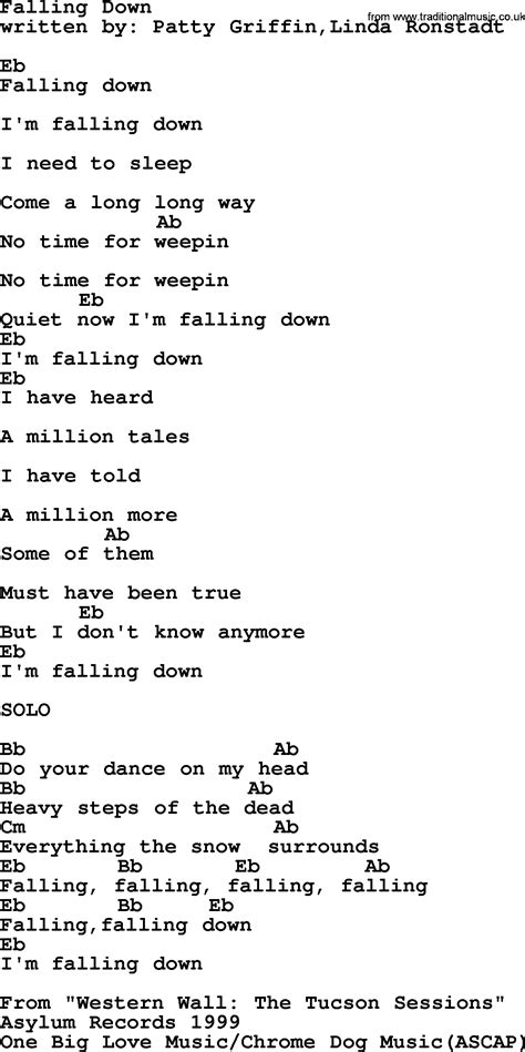 lyrics for falling down